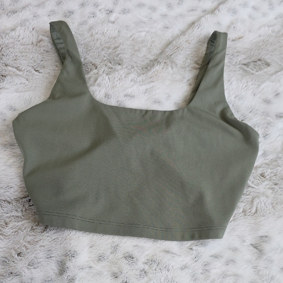 aerie Other - OFFLINE By Aerie Real Me Twist Back Longline Sports Bra Olive Green